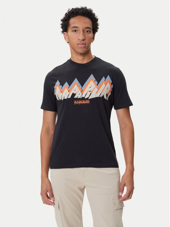 Napapijri T-Shirt Fiemme NP0A88T5 Czarny Regular Fit