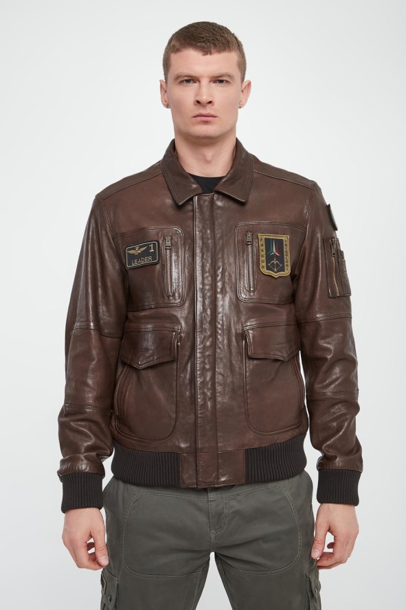 Kurtka męska skórzana AERONAUTICA MILITARE