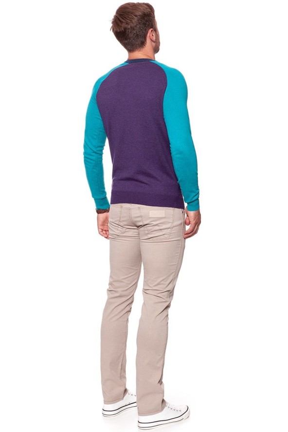 MĘSKI SWETER WRANGLER RAGLAN KNIT PURPLE PENNANT W86152PWT 112132310
