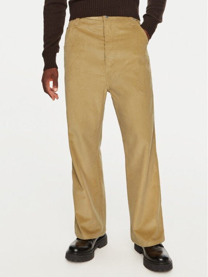 AMI Paris Spodnie materiałowe HTR102.CO0089 Brązowy Baggy Fit