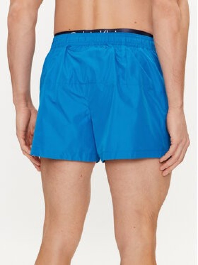 Calvin Klein Swimwear Szorty kąpielowe KM0KM00947 Niebieski Regular Fit