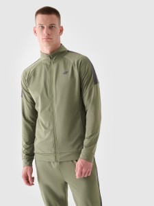 4F Bluza treningowa szybkoschnąca męska - oliwkowa/khaki XXL