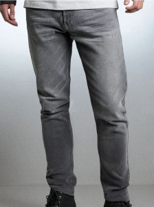 Jeansy slim fit - szary