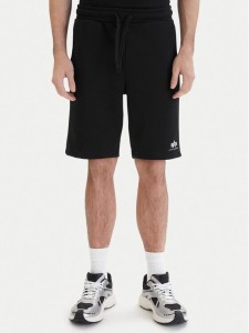 Alpha Industries Szorty sportowe Basic 156367 Czarny Regular Fit