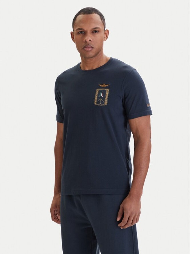 Aeronautica Militare T-Shirt 261TS2534UJ00641 Granatowy Regular Fit