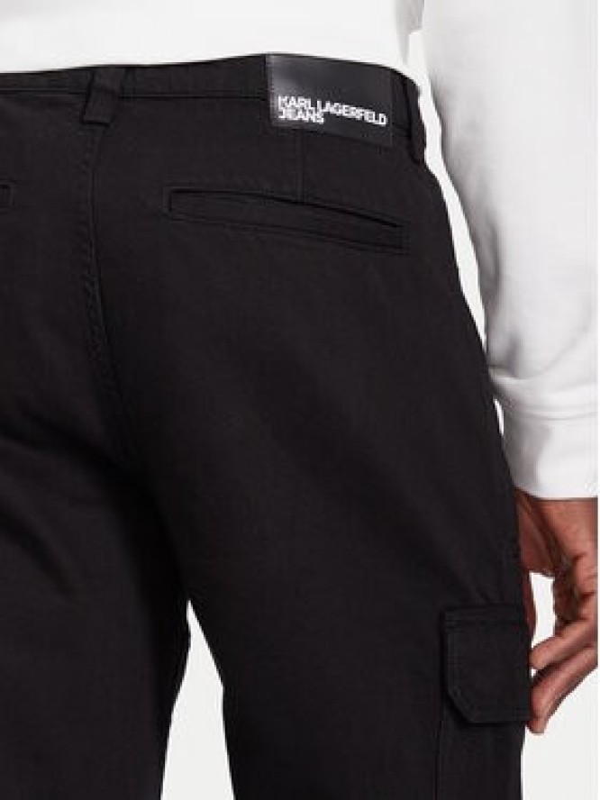 Karl Lagerfeld Jeans Spodnie materiałowe A4M10100 Czarny Regular Fit