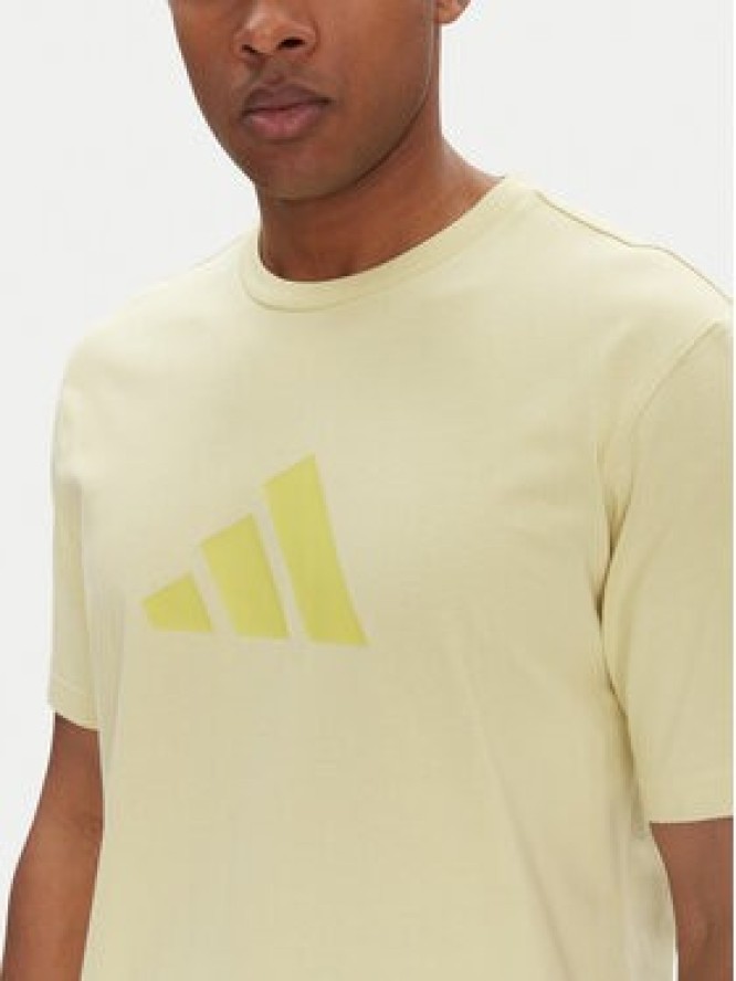 adidas T-Shirt Future Icons 3 Bar Logo JD4920 Żółty Regular Fit