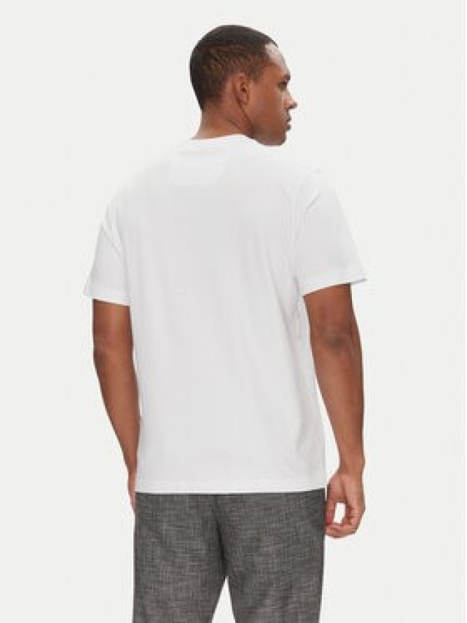 BOSS T-Shirt Tee Print Striped C 50537845 Biały Relaxed Fit