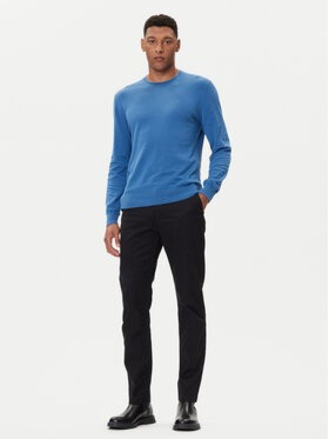 Calvin Klein Sweter LV040BM343 Niebieski Regular Fit