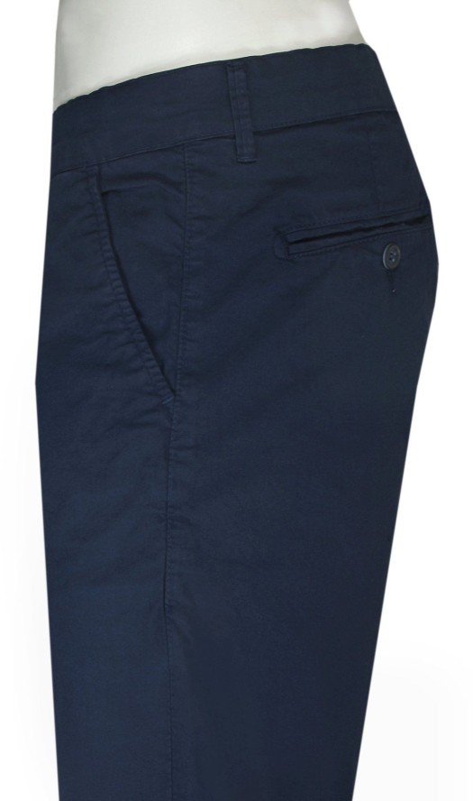 Spodenki Bawełniane, Szorty Granatowe Casualowe, Przed Kolano, Męskie