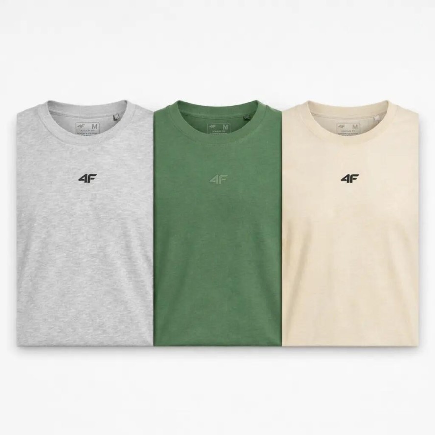 T-SHIRT MĘSKI KOSZULKA 4F ZESTAW LIMITOWANY KOMPLET 3 SZTUKI XXL M3947 SS26