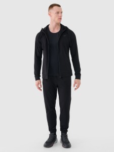 4F Spodnie treningowe szybkoschnące męskie - czarne XL