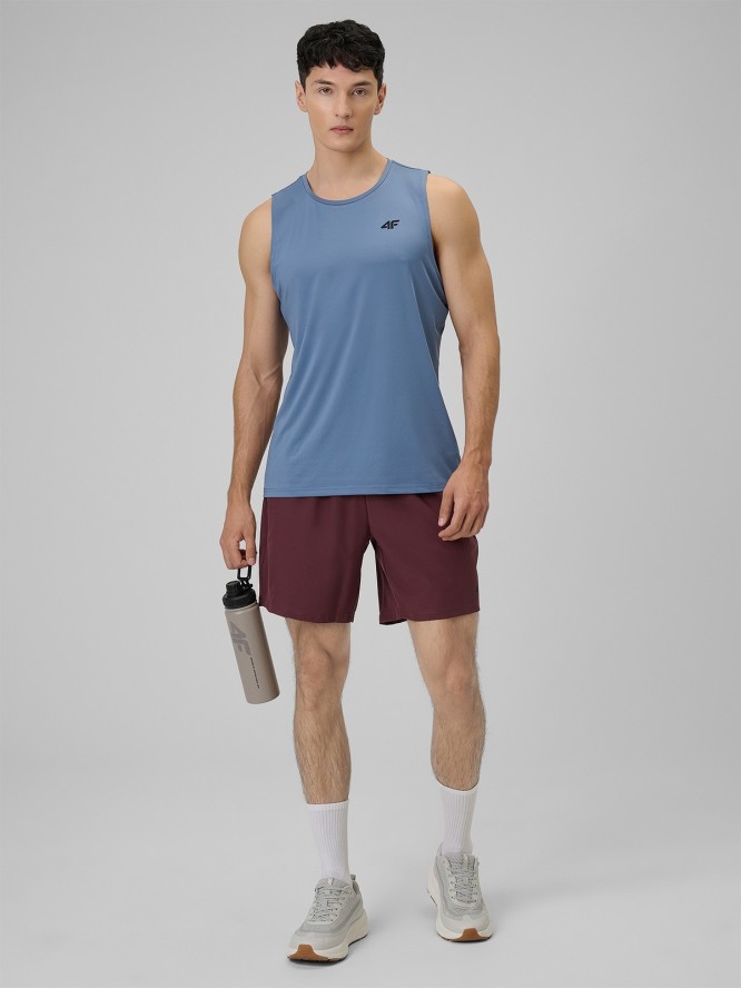 4F Spodenki treningowe szybkoschnące męskie - burgundowe XXL