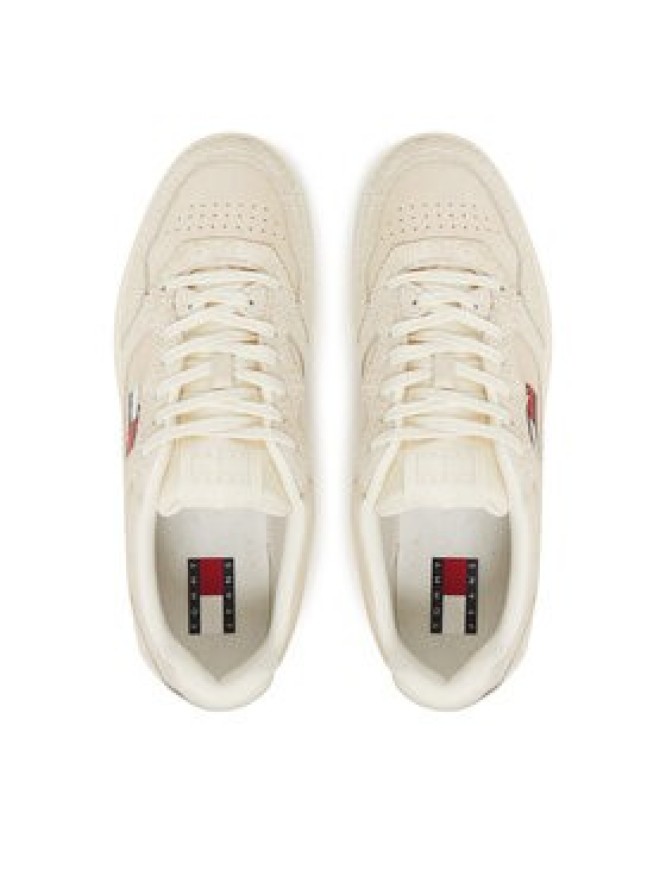 Tommy Jeans Sneakersy Tjm Cupsole Suede EM0EM01568 Écru