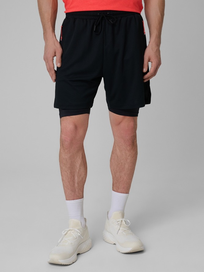 4F Spodenki treningowe szybkoschnące męskie - czarne L