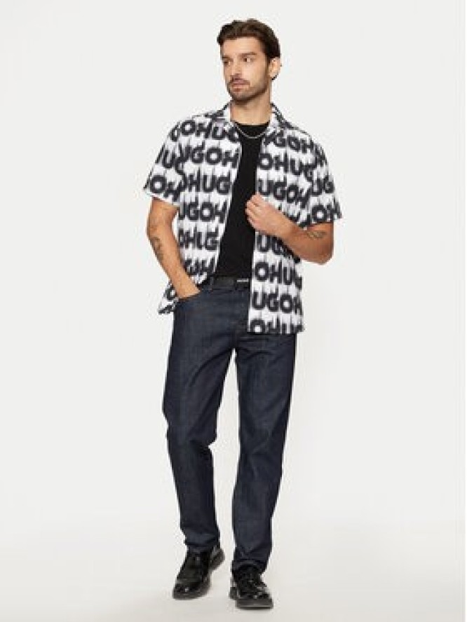 Hugo Koszula Ellino 50534240 Biały Relaxed Fit