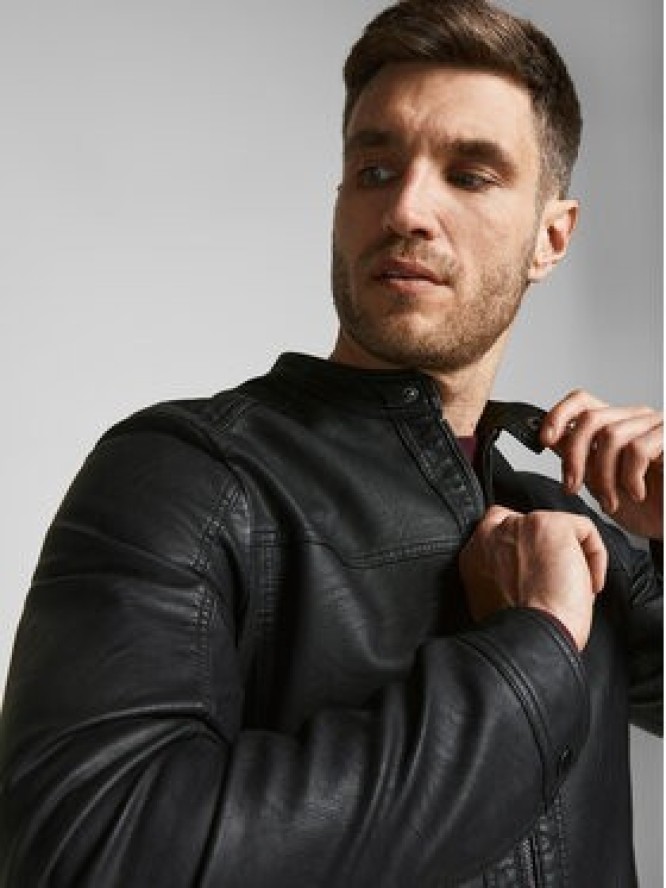 Jack & Jones Kurtka z imitacji skóry 12182461 Czarny Regular Fit
