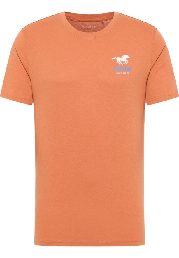 MĘSKA KOSZULKA MUSTANG Austin T-shirt LOGO Raw Sienna 1015068 7088