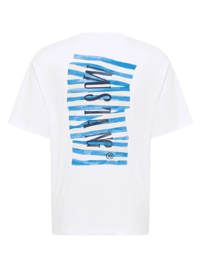 Męski T-Shirt Mustang Style Akron Bright White 1016499 2007