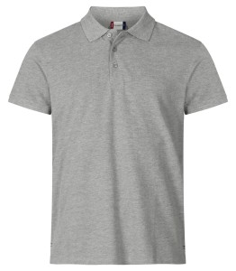 clique Heavy Premium Polo z 100% czesanego bawełny – grey melange