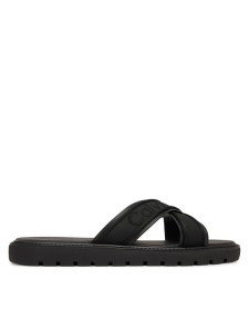 Calvin Klein Klapki Sq Molded Sandal Xcross Wb HM0HM02101 Czarny