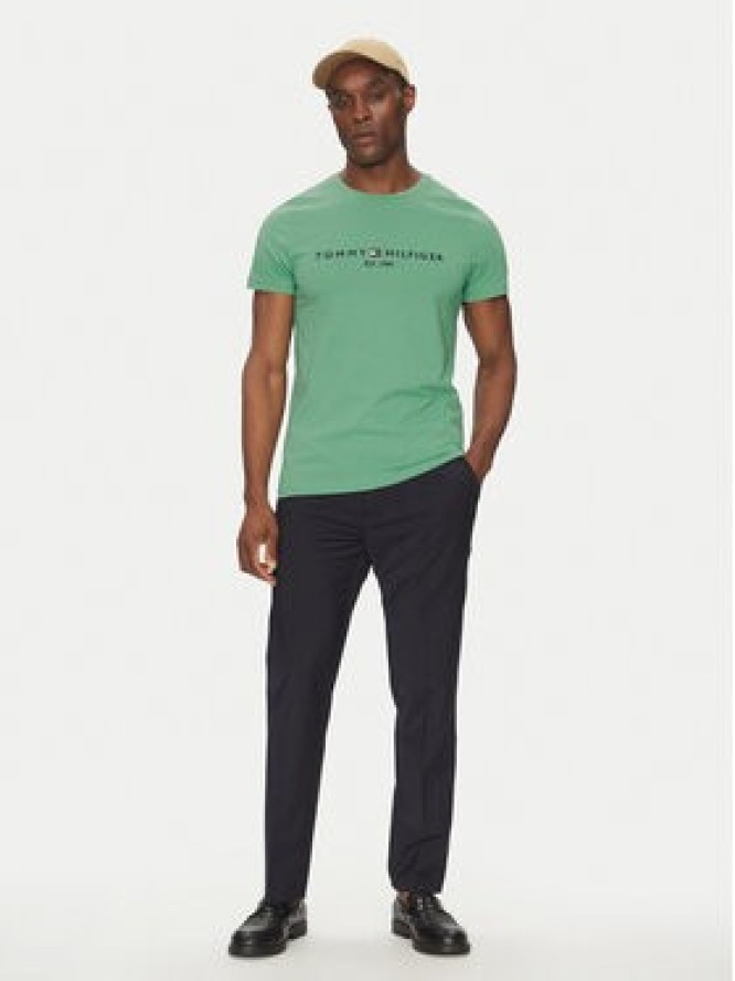 Tommy Hilfiger T-Shirt Logo MW0MW11797 Zielony Regular Fit
