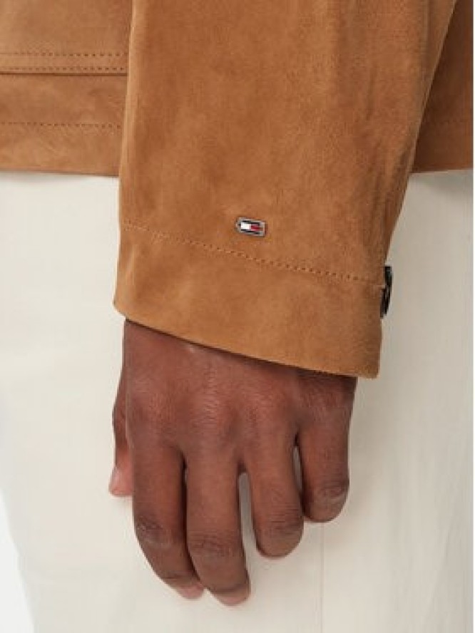 Tommy Hilfiger Kurtka skórzana MW0MW44296 Brązowy jasny Regular Fit