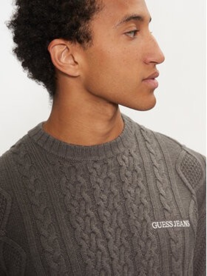 Guess Jeans Sweter M4BR34 Z3HN2 Szary Regular Fit