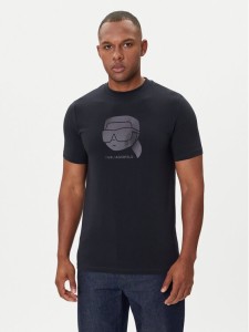 KARL LAGERFELD T-Shirt 755032 554221 Granatowy Regular Fit