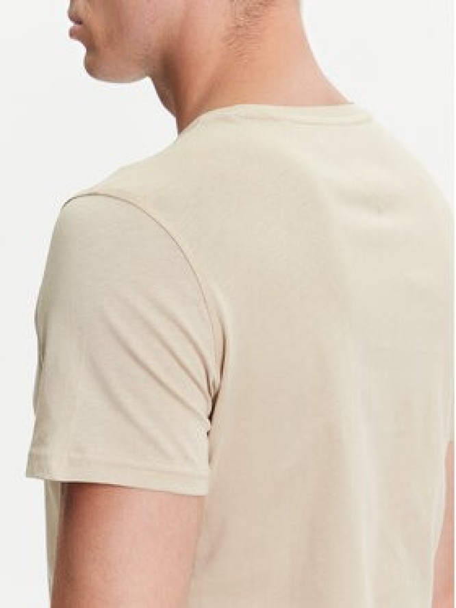 Tommy Jeans T-Shirt DM0DM04411 Beżowy Slim Fit