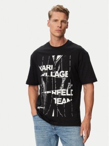 Karl Lagerfeld Jeans T-Shirt B3M17034 Czarny Relaxed Fit