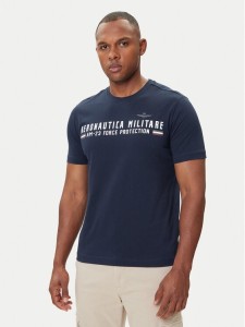 Aeronautica Militare T-Shirt 252TS1942UJ00538 Granatowy Regular Fit
