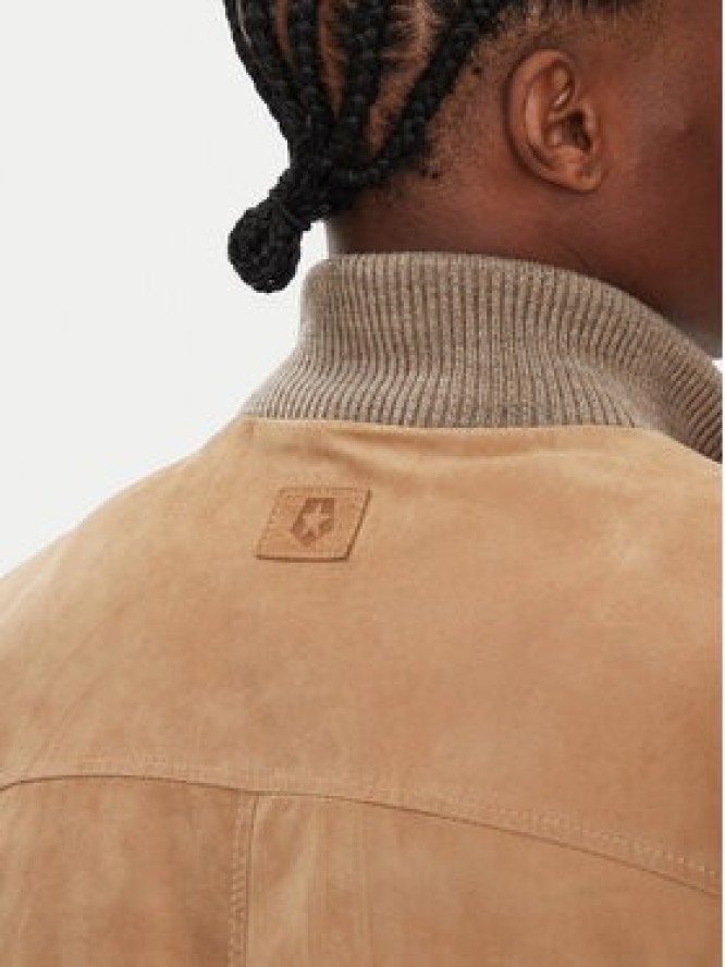 Milestone Kurtka skórzana MSNicolas 531628 60690 Beżowy Regular Fit