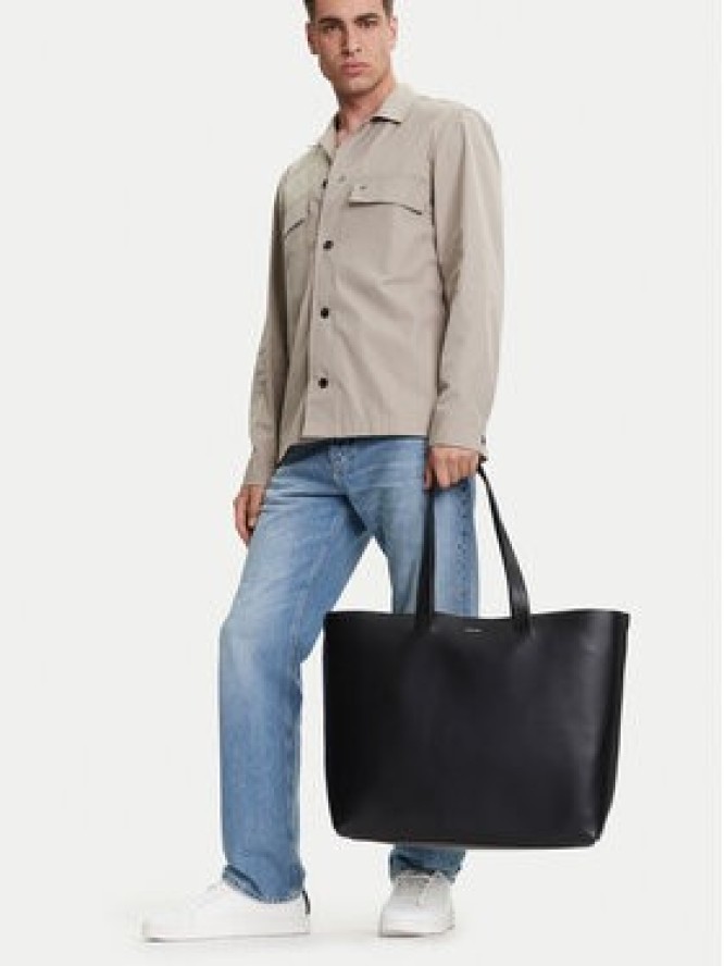 Calvin Klein Torba Ck Premium Leather E/W Tote Xl K50K512894 Czarny