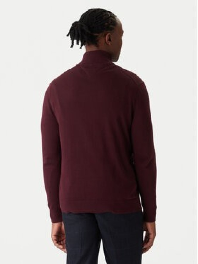 Tommy Hilfiger Sweter Essential MW0MW37331 Bordowy Regular Fit