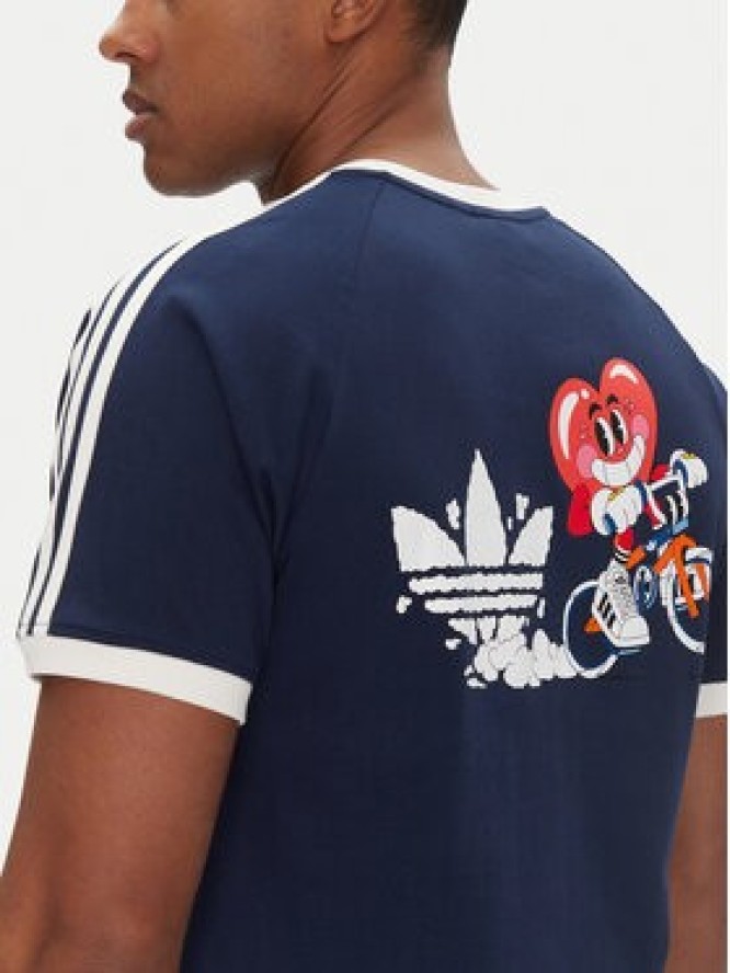 adidas T-Shirt JP0984 Granatowy Slim Fit