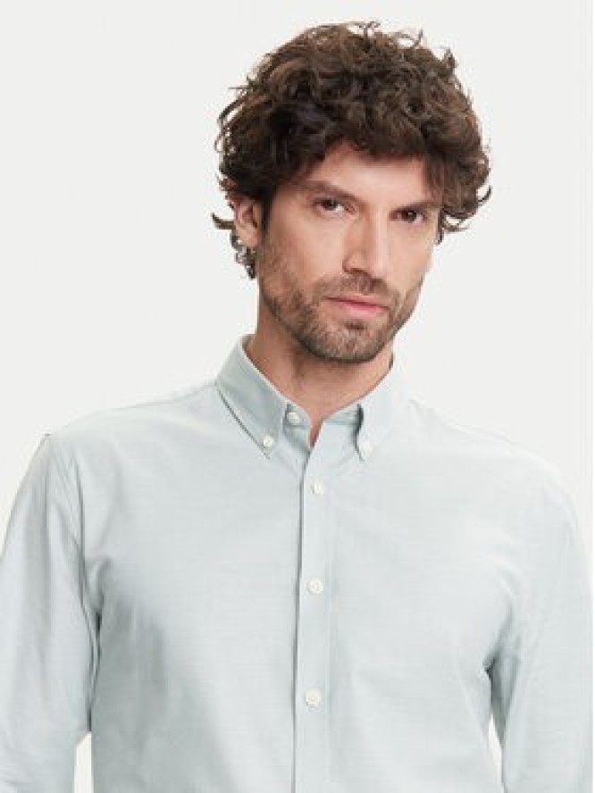 Lindbergh Koszula 30-203174 Zielony Slim Fit