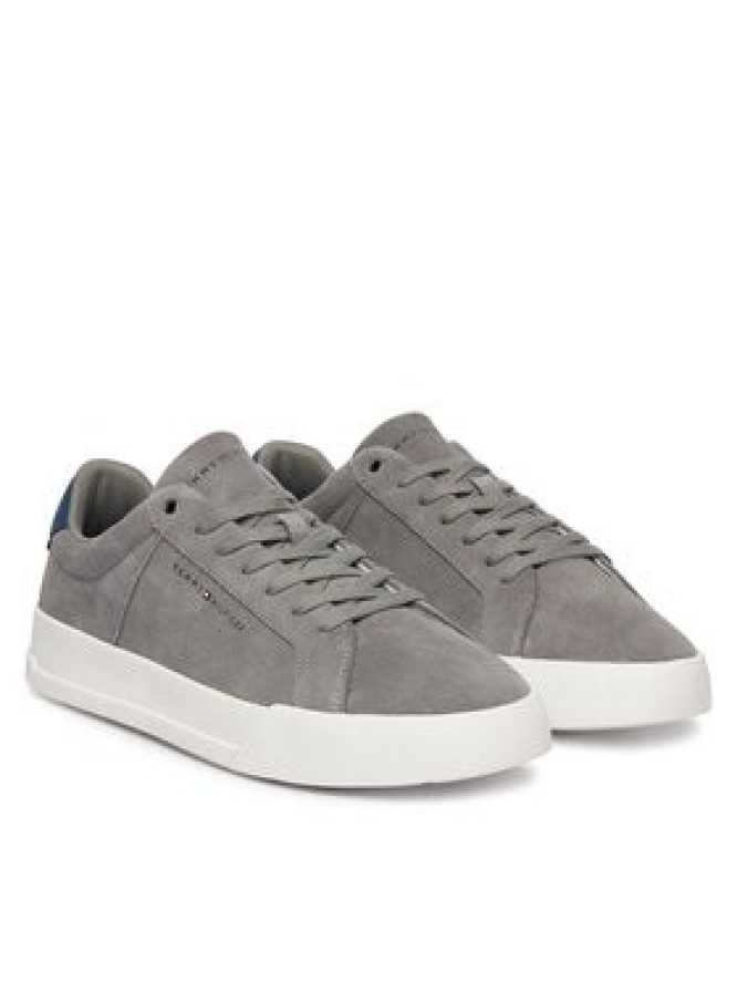Tommy Hilfiger Sneakersy Th Court Suede FM0FM05824 Szary