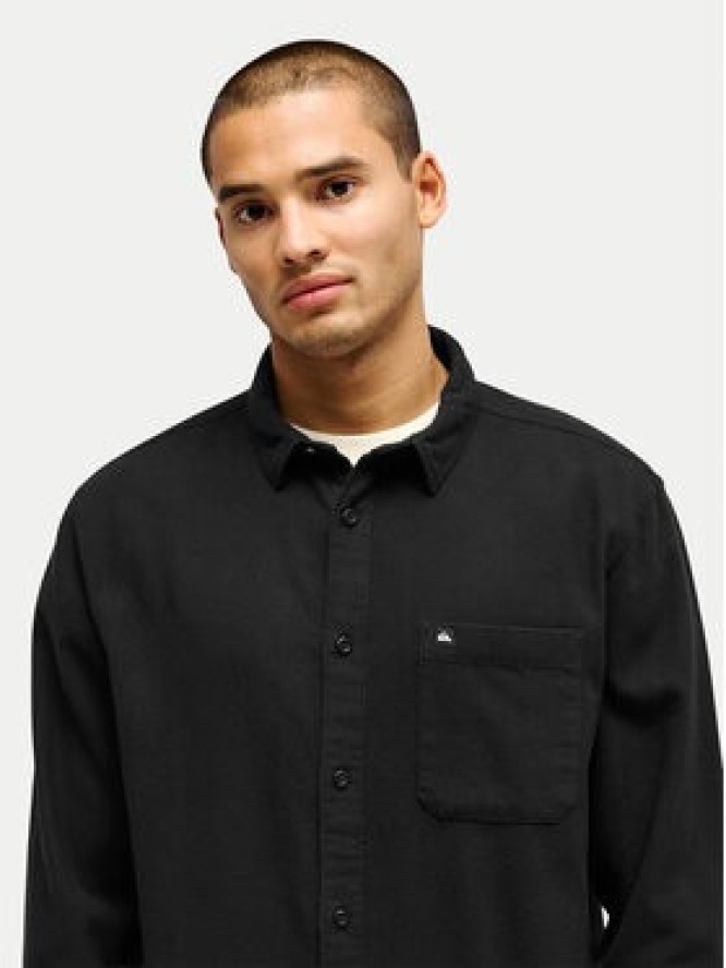 Quiksilver Koszula Motherfly Solid EQYWT04651 Czarny Regular Fit
