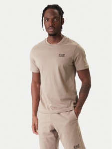 EA7 Emporio Armani T-Shirt 8NPT25 PJVPZ U6167 Beżowy Regular Fit