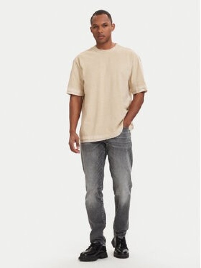 G-Star Raw T-Shirt Washed Distressed D28896-E401 Beżowy Relaxed Fit