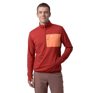 Męska turystyczna bluza polarowa Trekking Siroko Platte Red