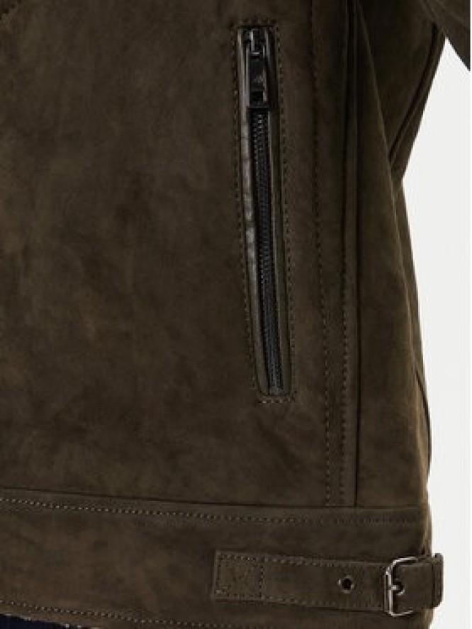 Milestone Kurtka skórzana Camino 531624 21315 Zielony Regular Fit