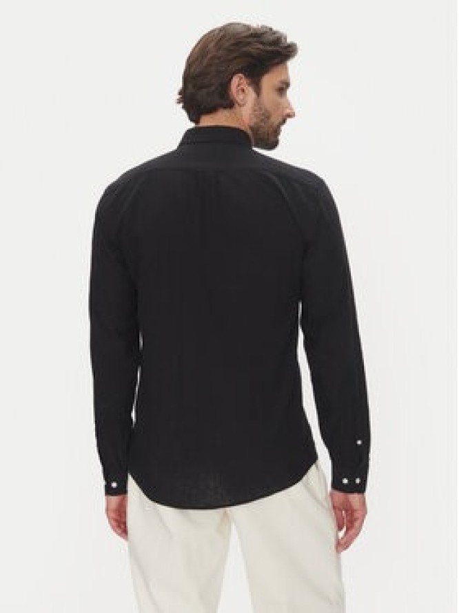 Lindbergh Koszula 30-203344B Czarny Relaxed Fit