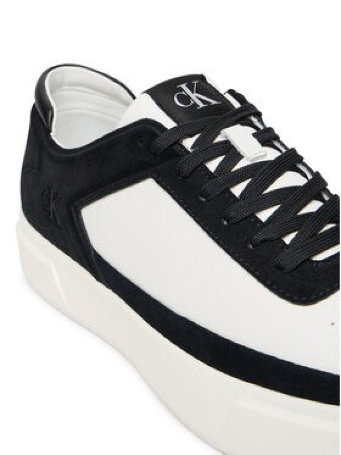 Calvin Klein Sneakersy Basket Cupsole Laceup Lth-Su YM0YM01354 Czarny