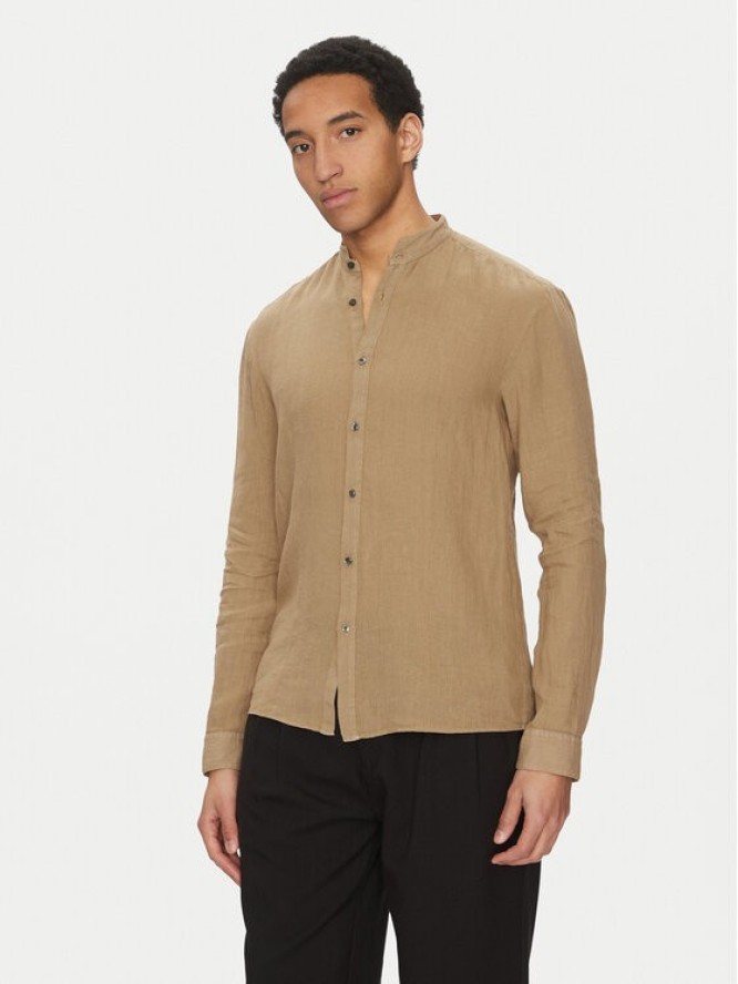 HUGO Koszula Elvory 50490740 Beżowy Slim Fit