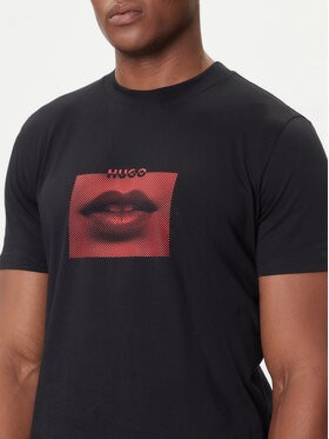 HUGO T-Shirt Deterni 50544496 Czarny Regular Fit