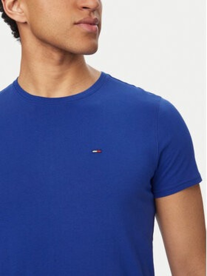 Tommy Jeans T-Shirt DM0DM04411 Niebieski Slim Fit