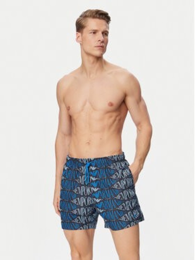 Emporio Armani Szorty kąpielowe EM000583 AF20442 FB335 Niebieski Regular Fit