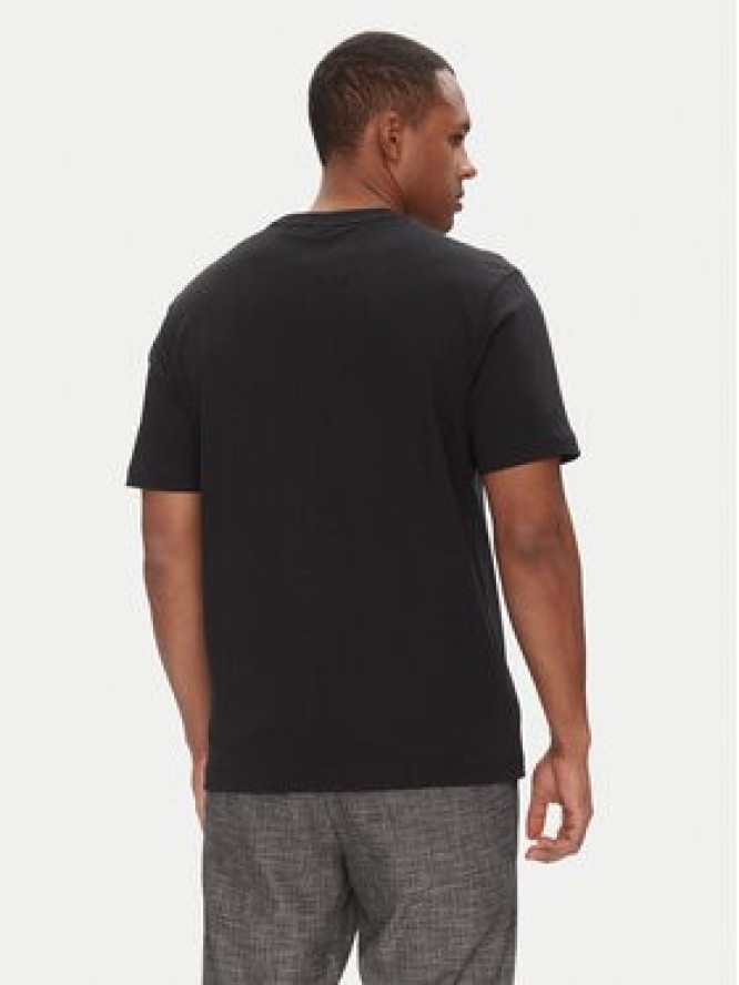 BOSS T-Shirt Tee Print Striped C 50537845 Czarny Relaxed Fit